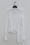 Marc le bihan long -sleeved big collar fried shirt 2611 white